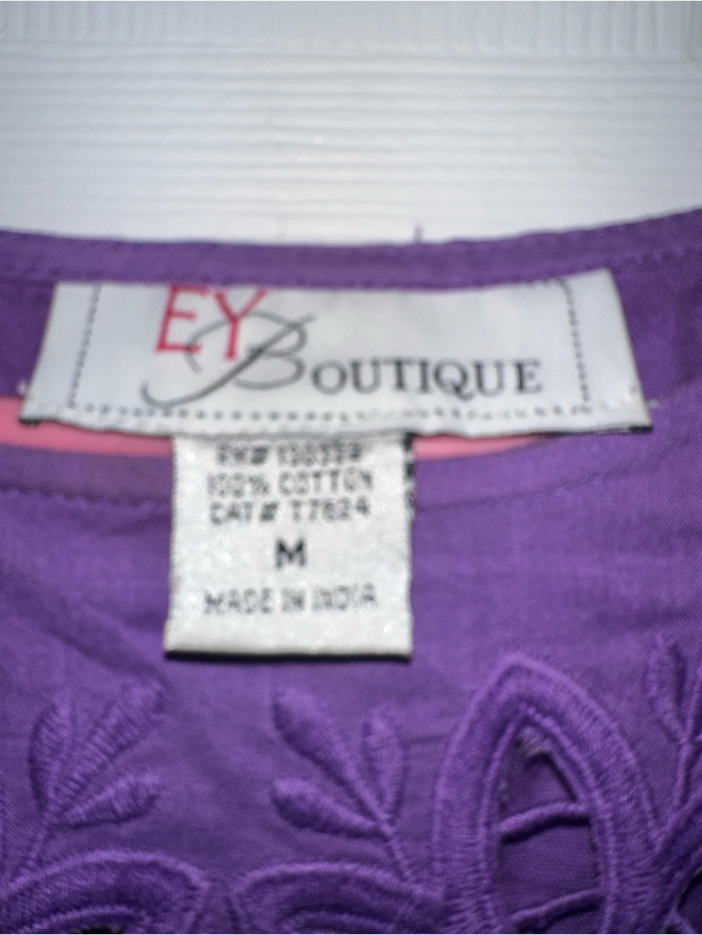 EY Boutique Purple Embroidered dress